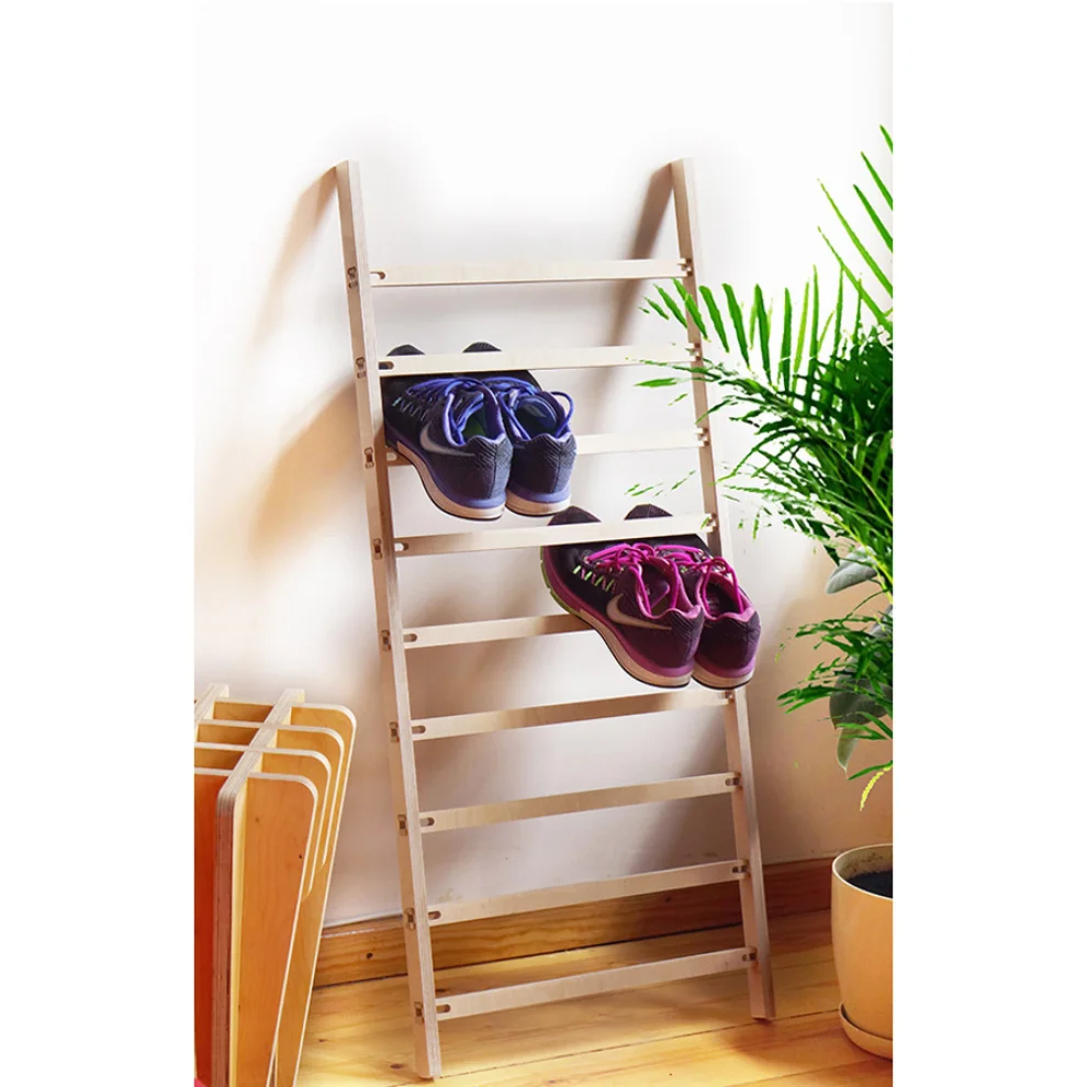 Tufetto - Riser Wooden Shoe Organizer & Wooden Hanger