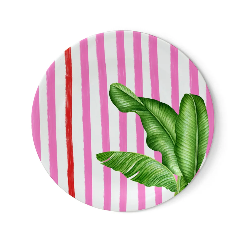 Fern&Co. - Miami Pink Beach Collection Dinner Plate Set (Set of 4)