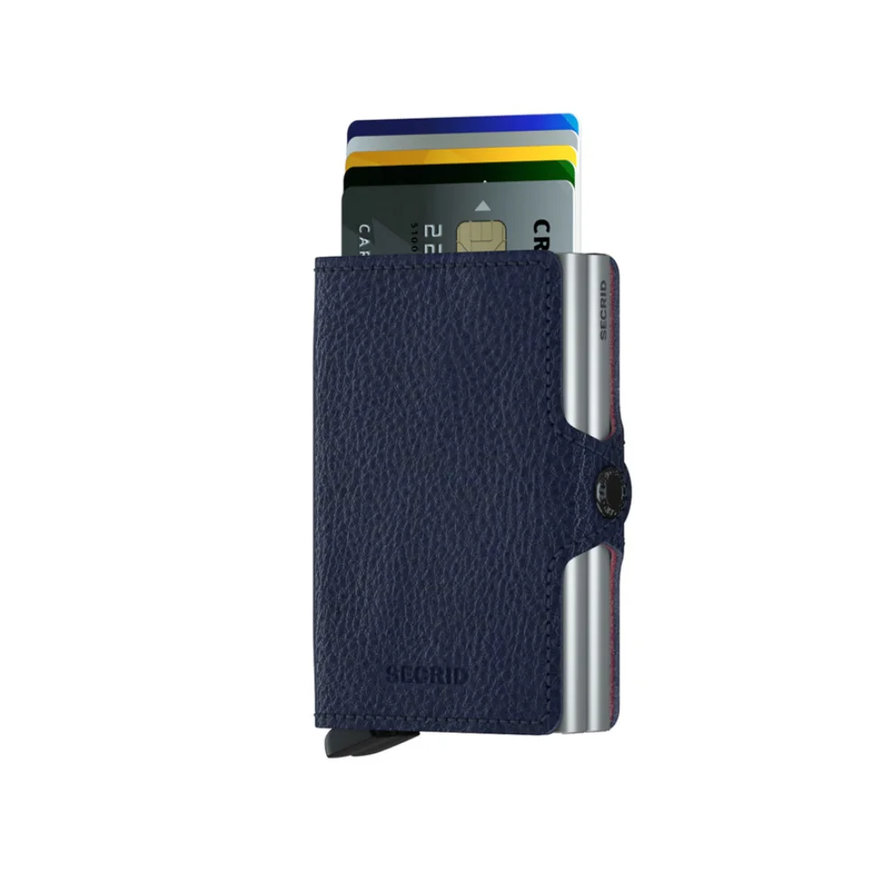 Secrid - Twinwallet Veg Tanned Navy Silver Wallet