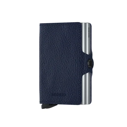 Secrid - Twinwallet Veg Tanned Navy Silver Cüzdan