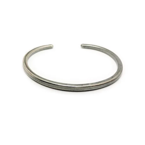 Spark Atölye - Flat Oxide Silver Bracelet