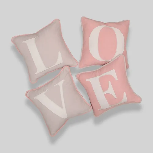 2 Stories - Love Set of 4 Pillows