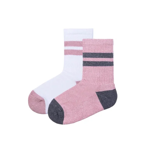 Socks'n Bubbles - Pembe Set Spor Çorabı 2'li