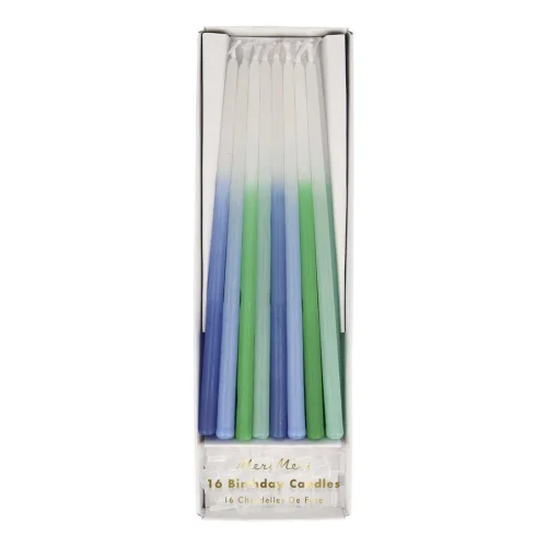 Meri Meri - Blue Dipped Tapered Candles 16Set