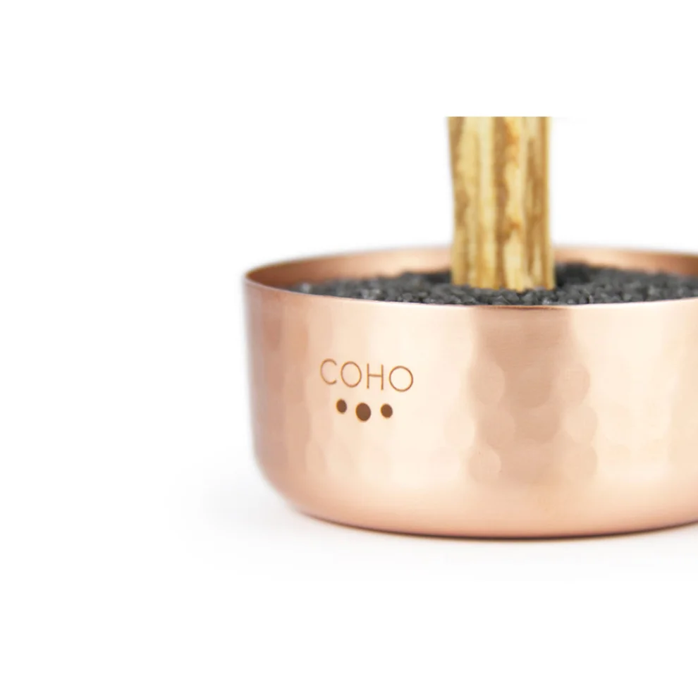 Coho Objet	 - Meditation Copper Incense Burner With Sand Set Of 3