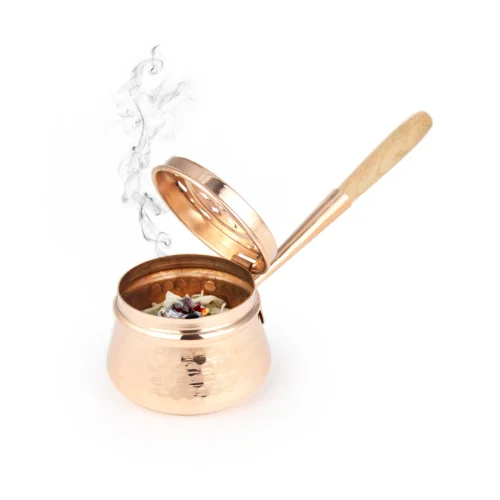 Coho Objet - Artisan Hammered Copper Incense Bowl