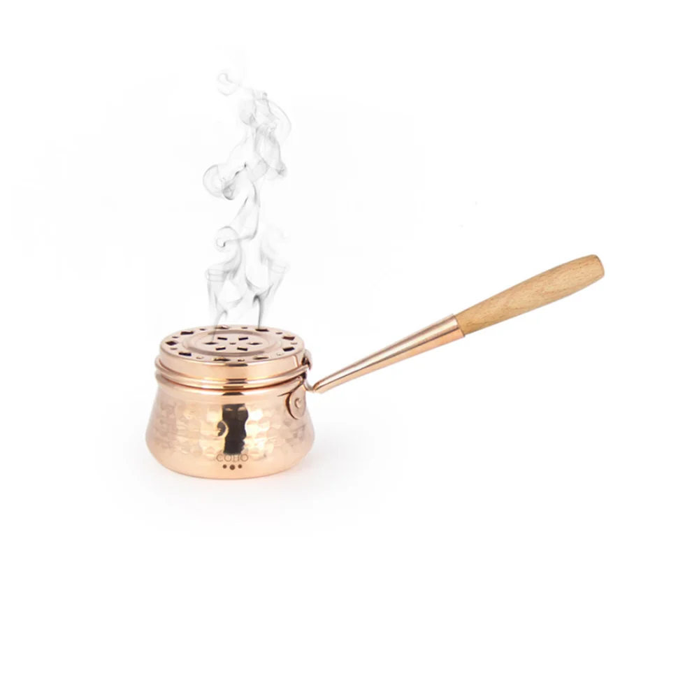 Coho Objet	 - Artisan Hammered Copper Incense Bowl