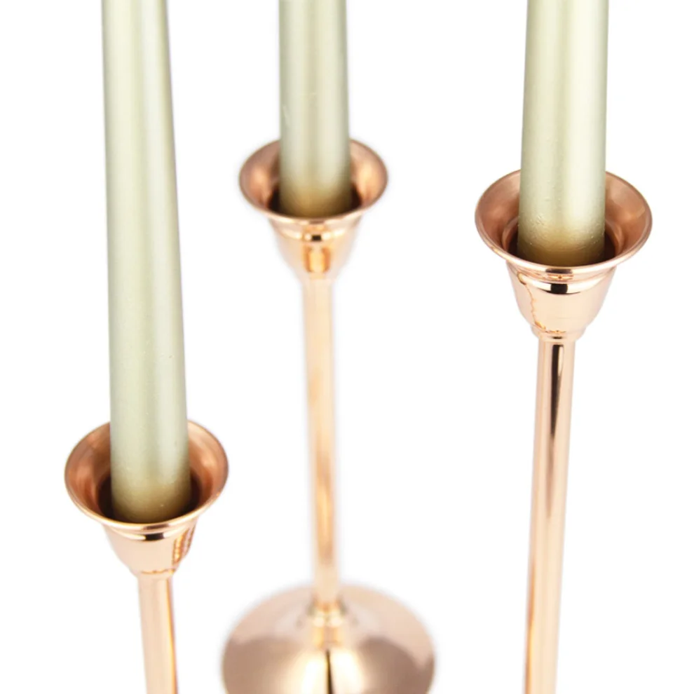 Coho Objet	 - Artisan Elegant Copper Candle Holder Set Of 2