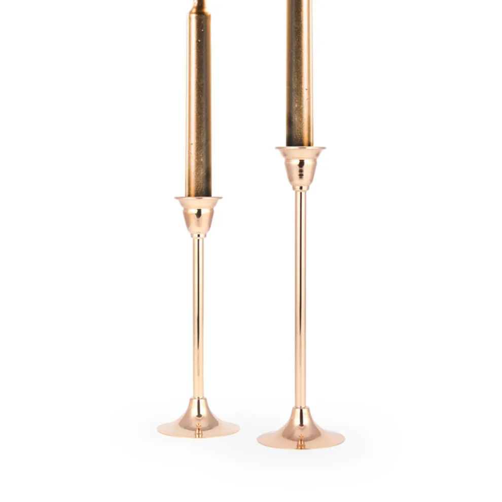 Coho Objet	 - Artisan Elegant Copper Candle Holder Set Of 2 - I