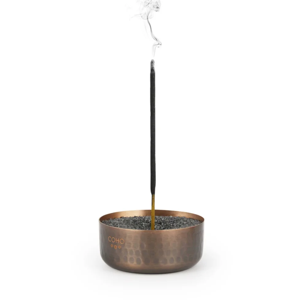 Coho Objet	 - Antique Meditation Copper Incense Burner With Sand