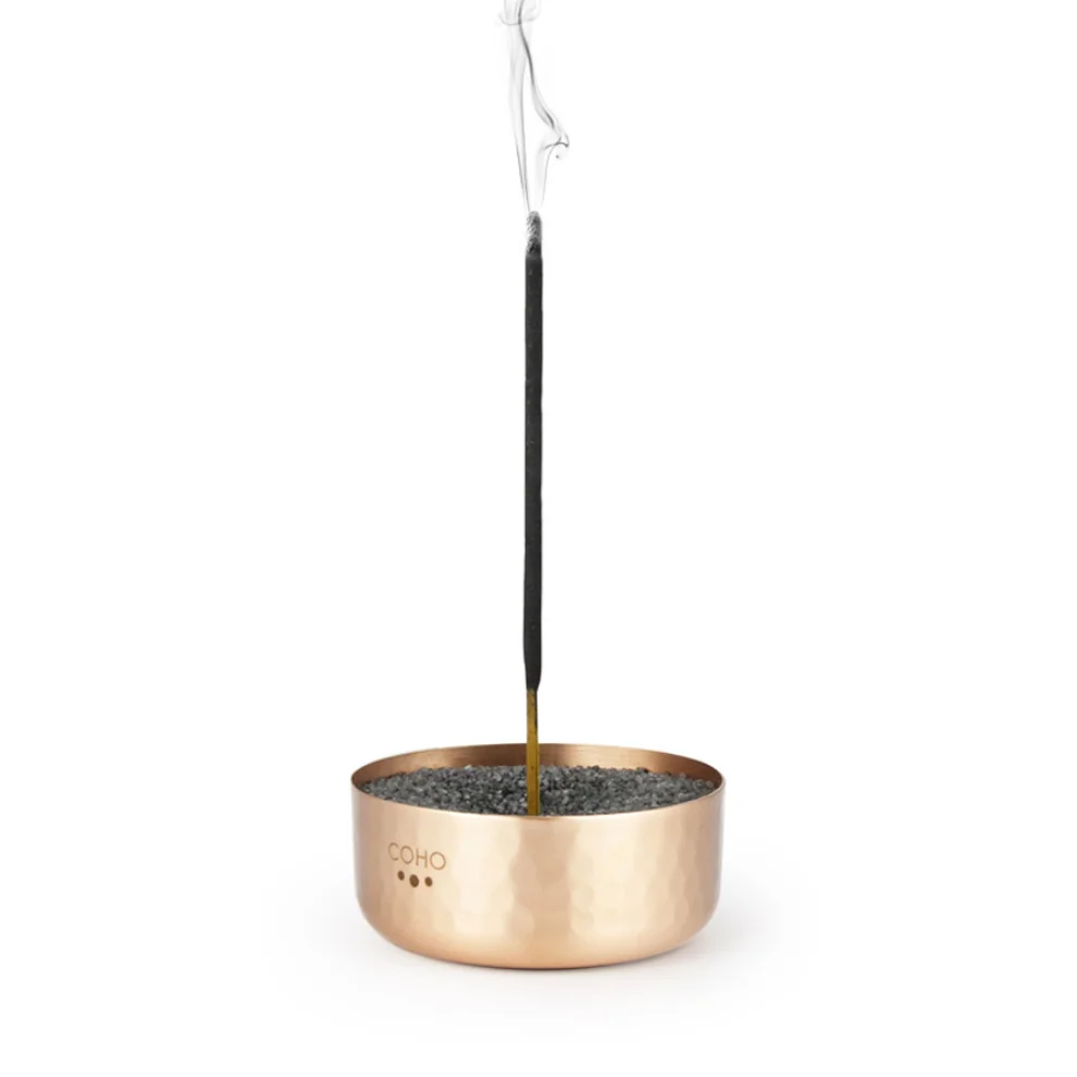 Coho Objet	 - Matte Meditation Copper Incense Burner With Sand