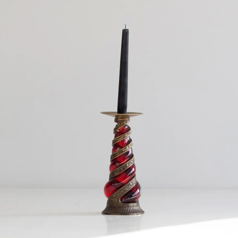 Tuhafier - Blown Glass Candlestick