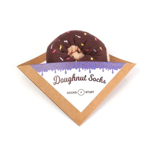Socks + Stuff - Chocolate Glazed Doughnut Socks