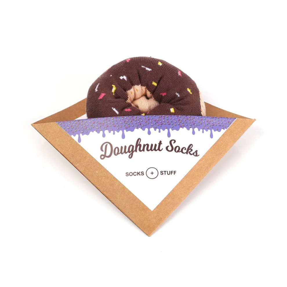 Socks + Stuff - Chocolate Glazed Donut Çorap