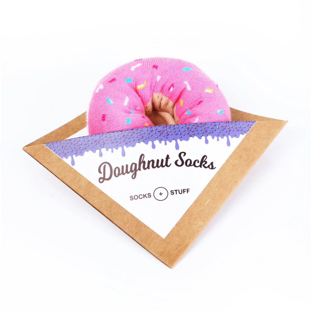 Socks + Stuff - Strawberry Candy Donut Çorap