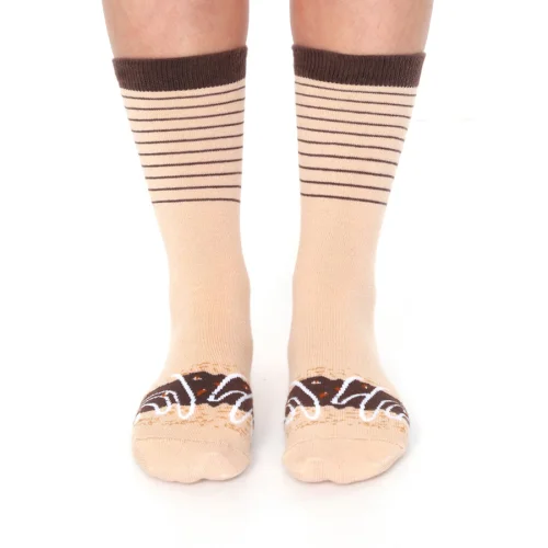 Socks + Stuff - Chocolate Caramel Doughnut Socks