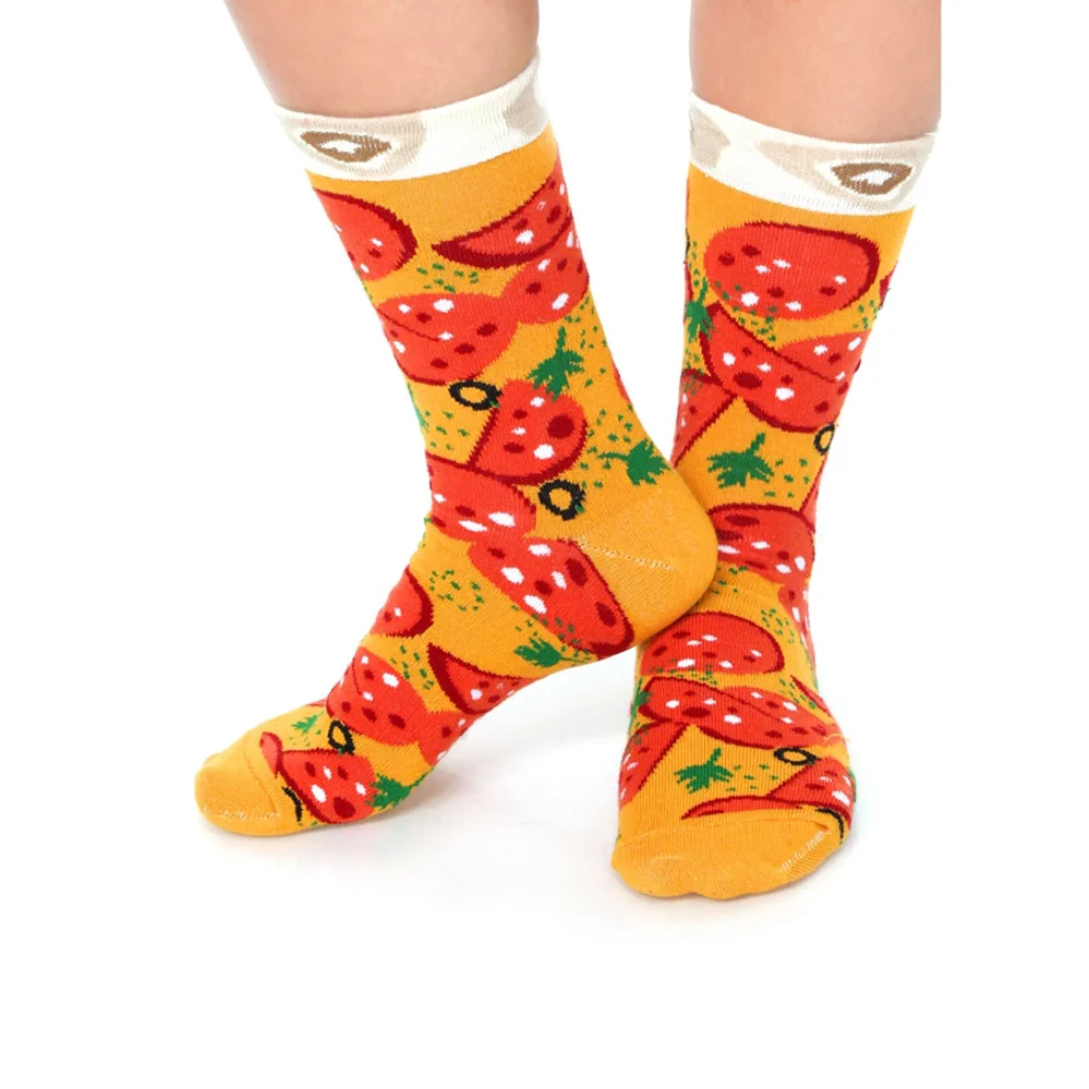 Socks + Stuff - Dilim Pepperoni Pizza Çorap 