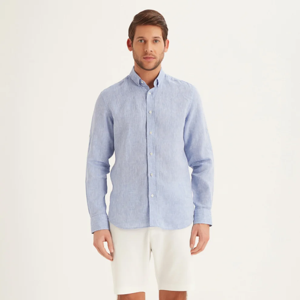 H and outlet m linen shirt