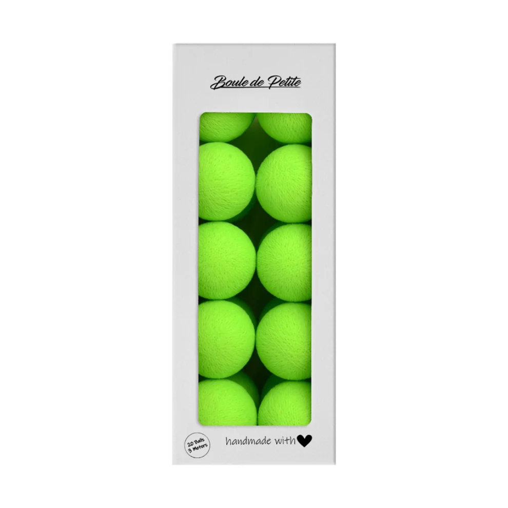 Boule De Petite - Neon Green Işıklı Top Aydınlatma