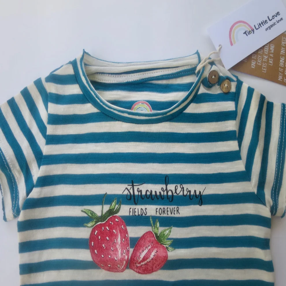 Tiny Little Love - Organic Strawberry Fields Tshirt