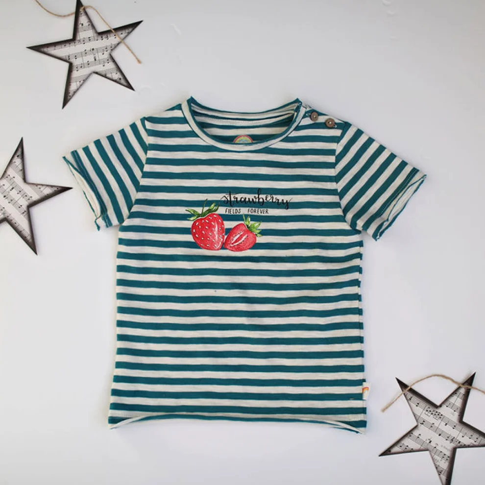 Tiny Little Love - Organic Strawberry Fields Tshirt
