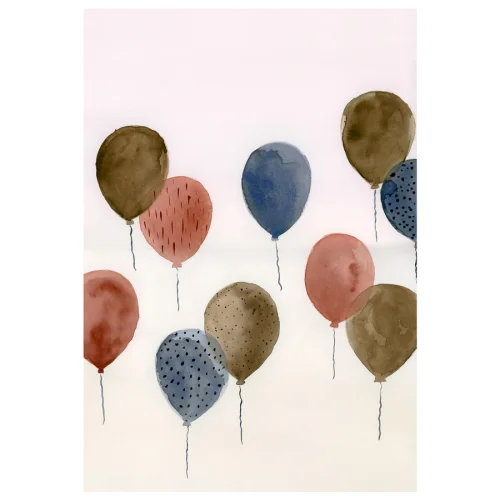 Wallthinks - Balloons Matt Fibre Printing