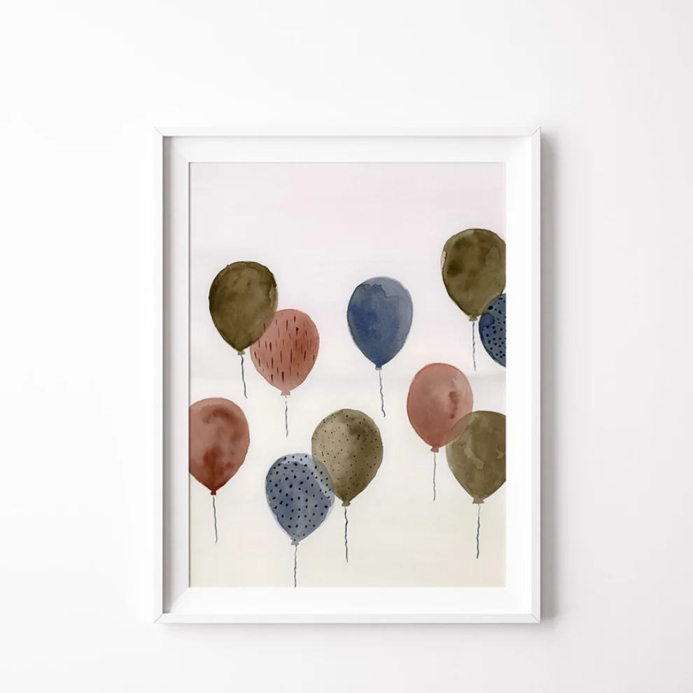 Wallthinks - Balloons Matt Fibre Printing