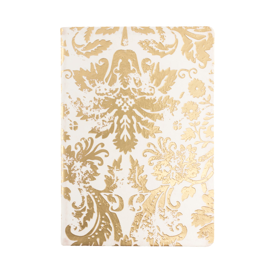 Flexi Metallic Journal Gold Damask