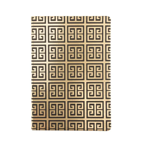 Eccolo - Flexi Metallic Journal Gold Greek Key