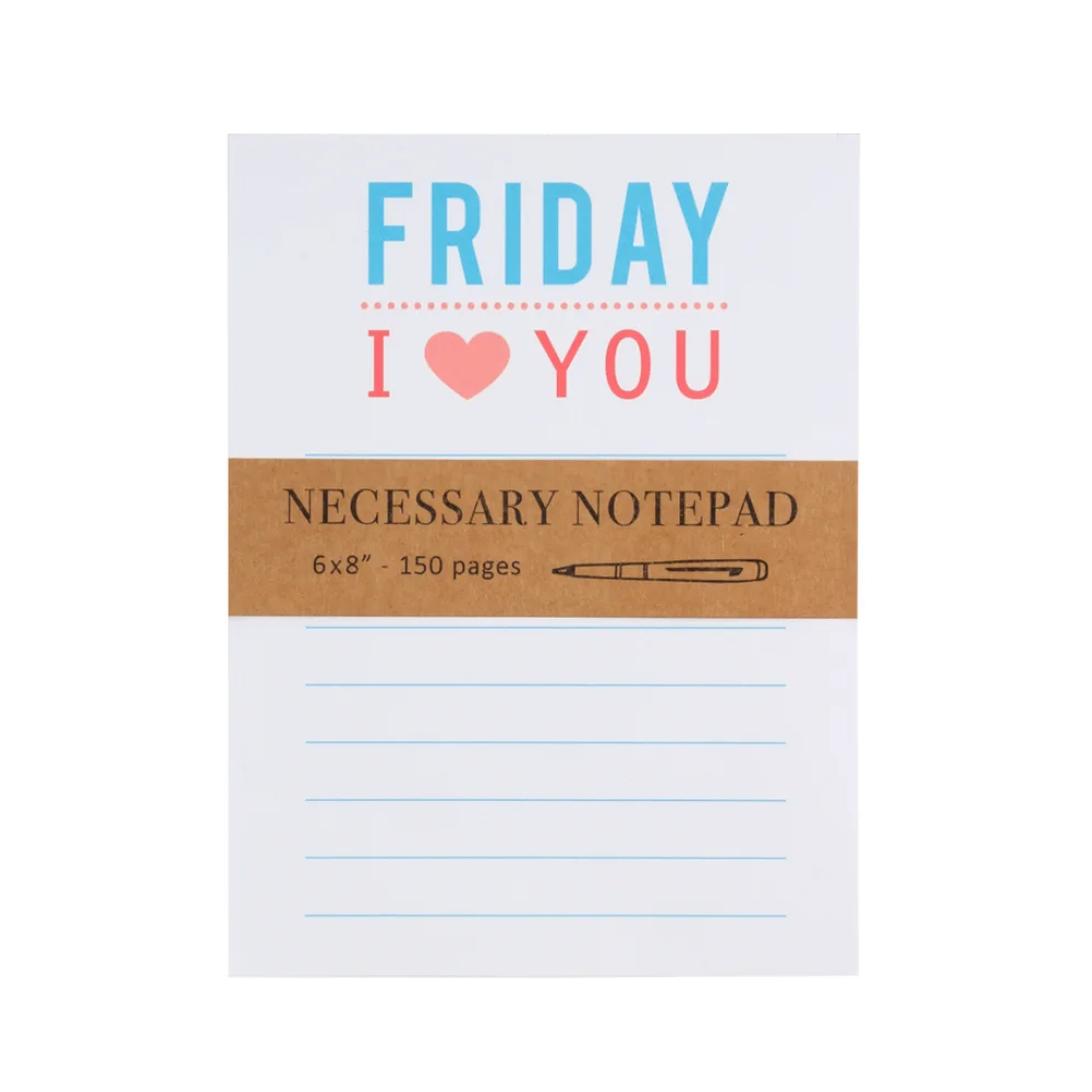 Eccolo - Necessary Notepad Friday I Love You 