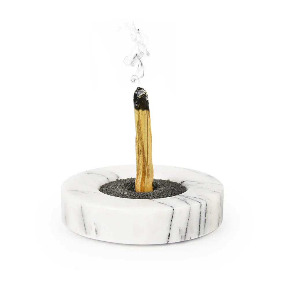 Coho Objet	 - Crystal Carre Marble Incense Holder