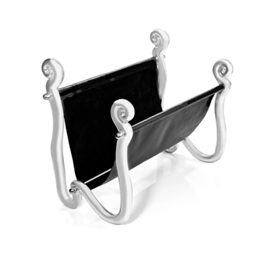 Carrol Boyes - Magazine Holder-Wave Black/Leather