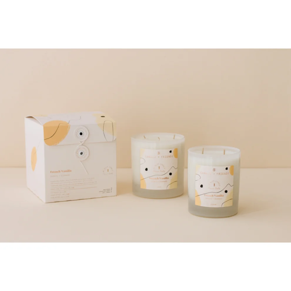 Candle and Friends - No.1 French Vanilla Three Wick Glass Candle