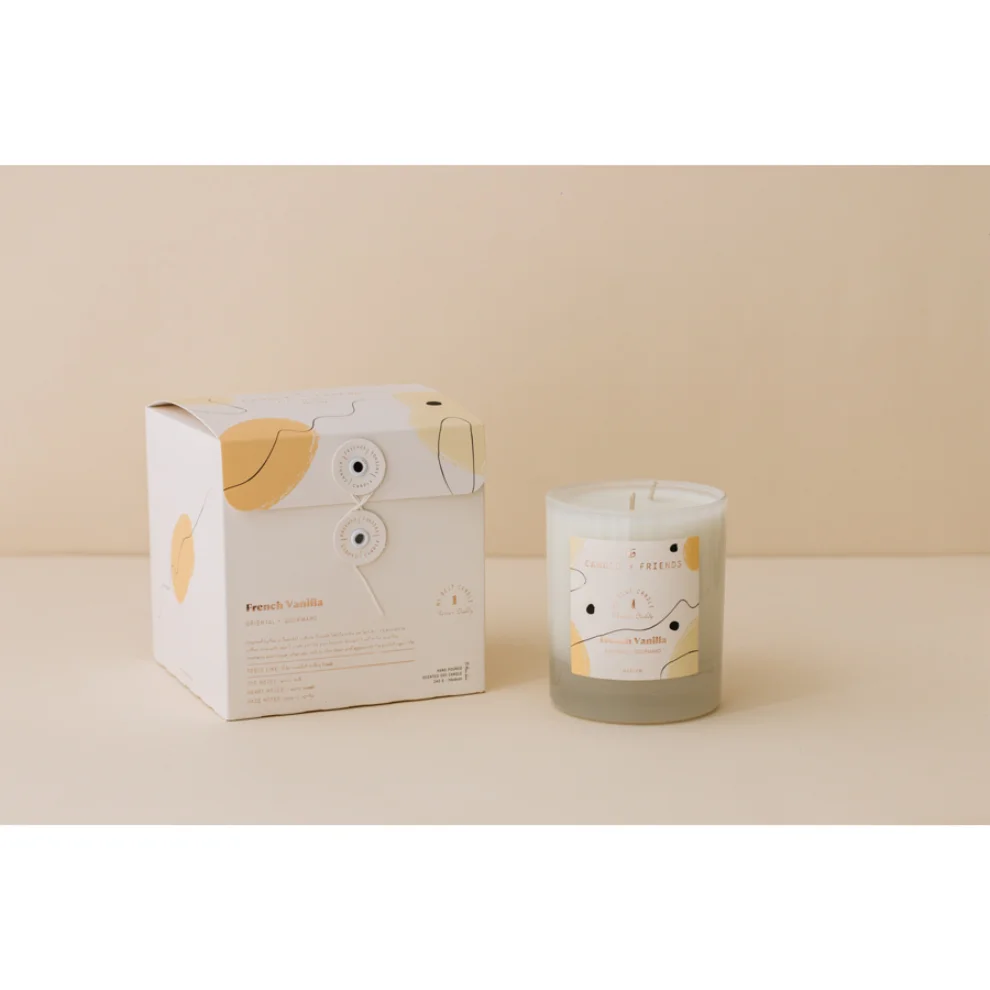 Candle and Friends - No.1 French Vanilla Çift Fitilli Cam Mum