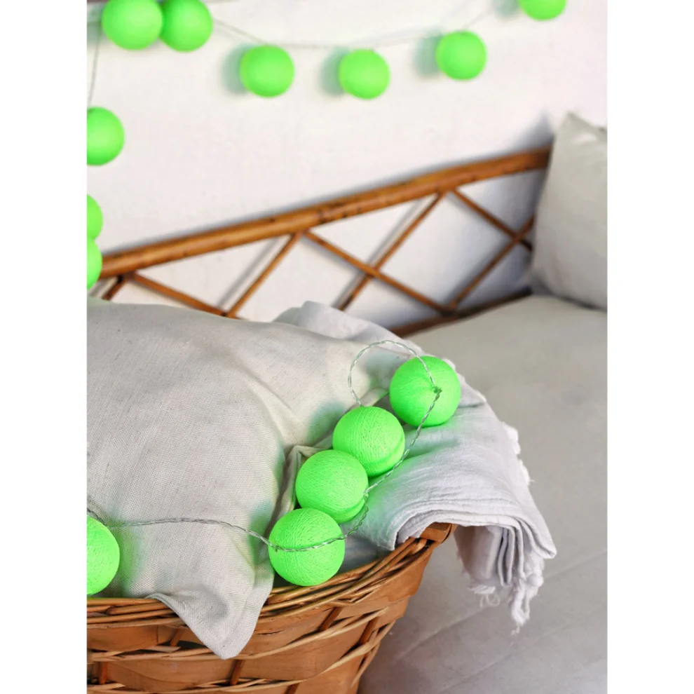 Boule De Petite - Neon Green Işıklı Top Aydınlatma