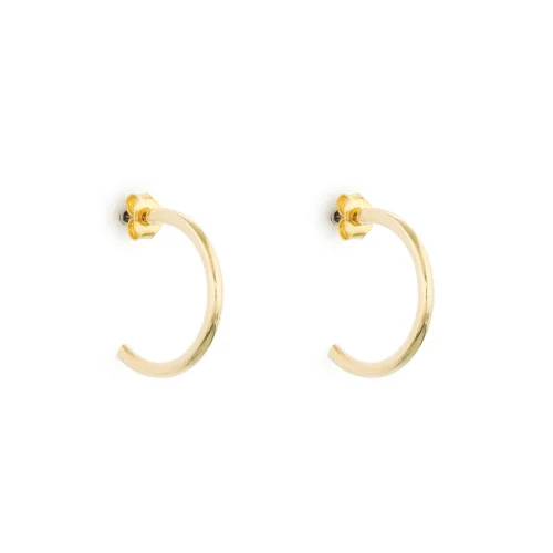Miklan Istanbul - Antique Gold Huggie Earrings