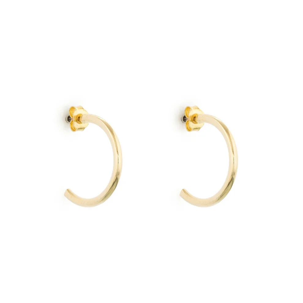 Miklan Istanbul - Antique Gold Huggie Earrings