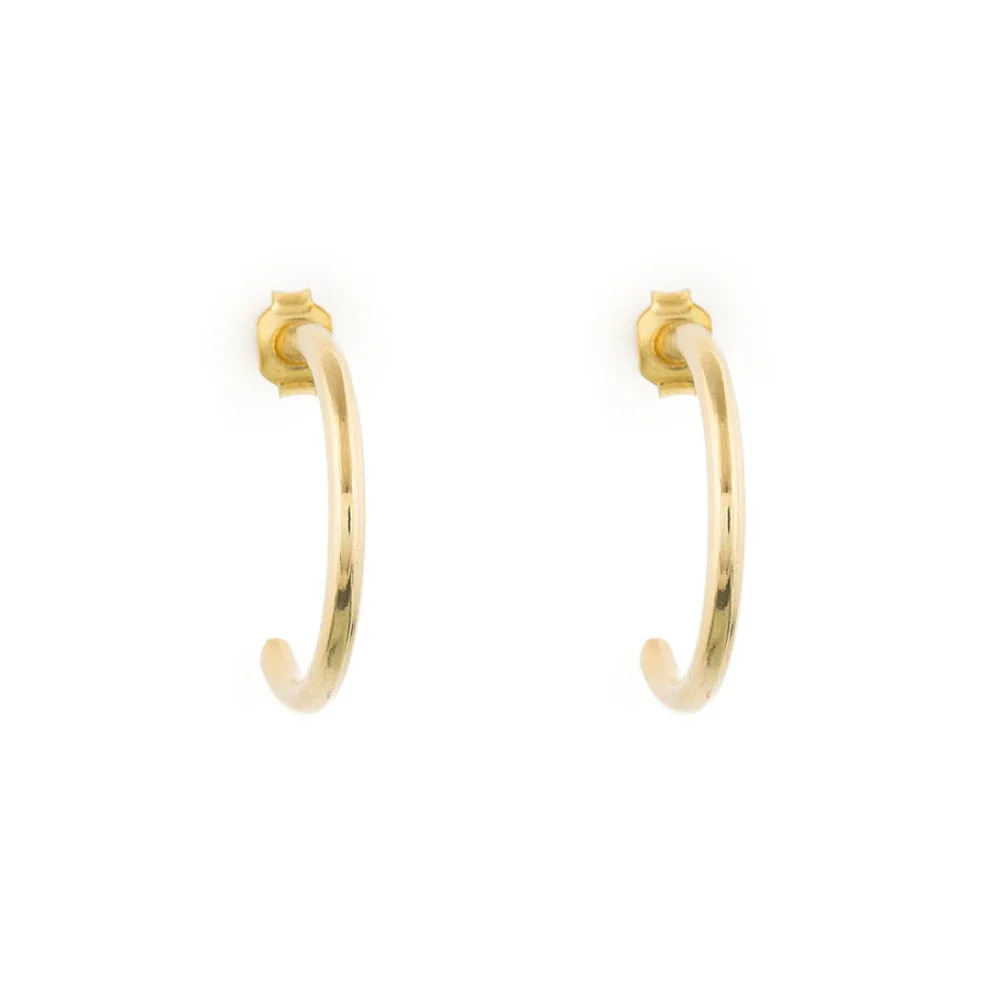 Miklan Istanbul - Antique Gold Huggie Earrings