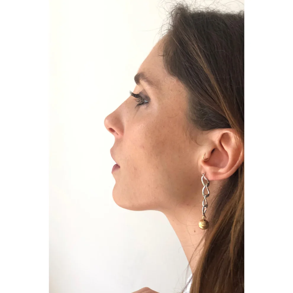 Miklan Istanbul - Onda Rhodium Earrings