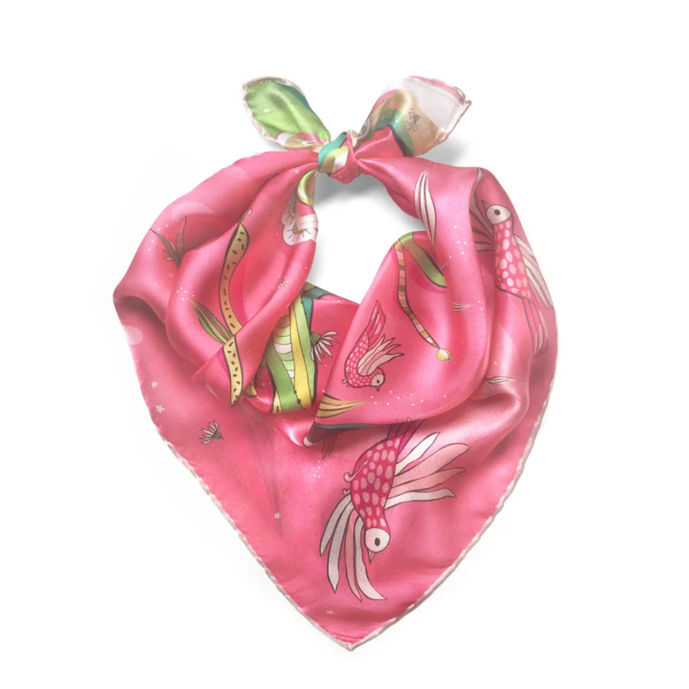 Pink on sale silk bandana