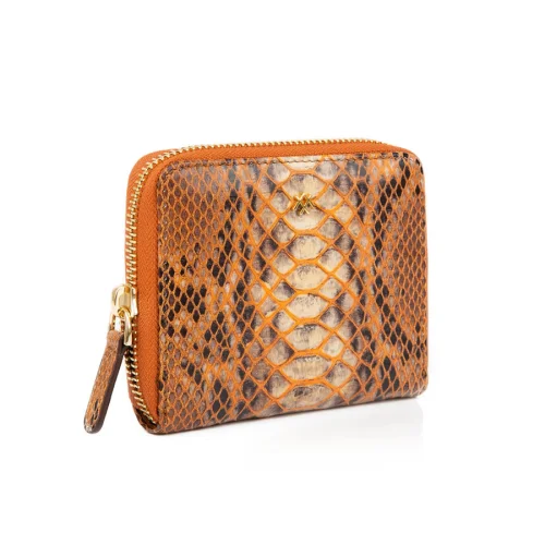 Noula - Snake Print Zip Around Leather Wallet