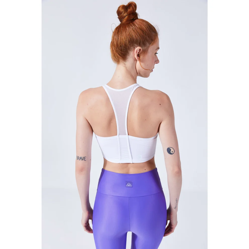 Vayu - Hera Halter Yaka Tül Detaylı Yoga Sporcu Sütyeni