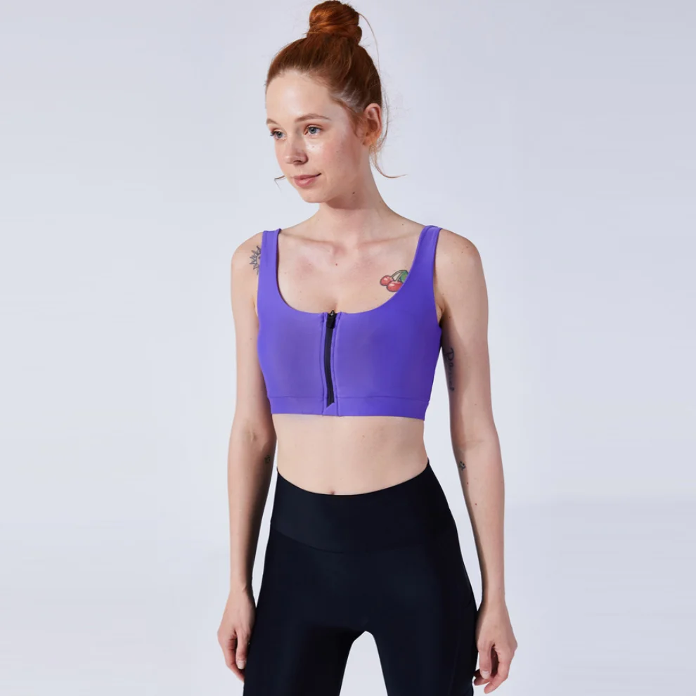 Vayu - Athena Zip Front Yoga Sports Bra