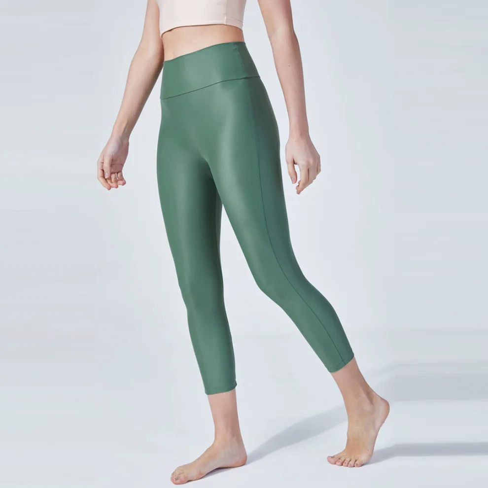 Vayu - Artemis High Waisted Leggings Khaki XS-S