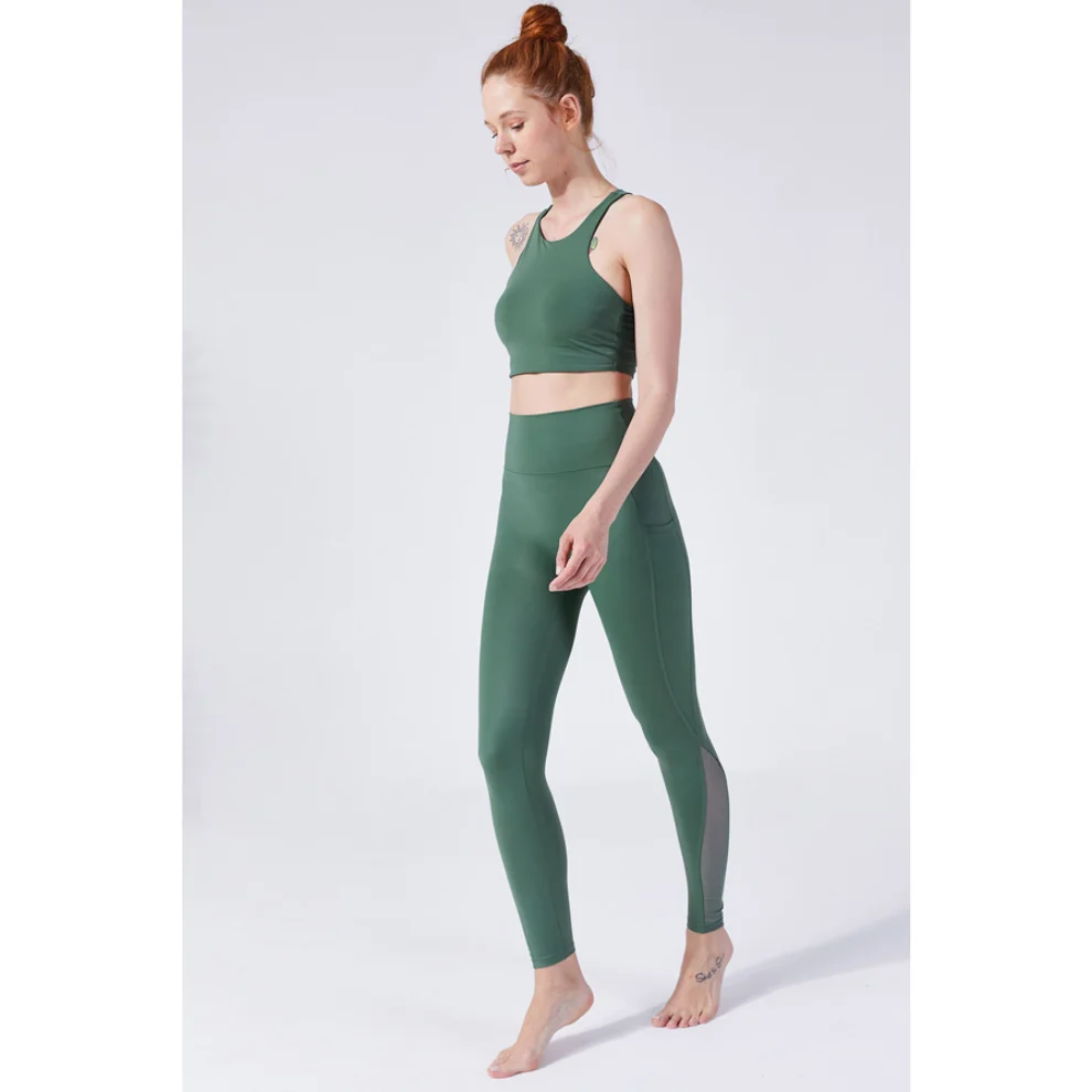 Vayu - Artemis High Waisted Leggings Khaki XS-S