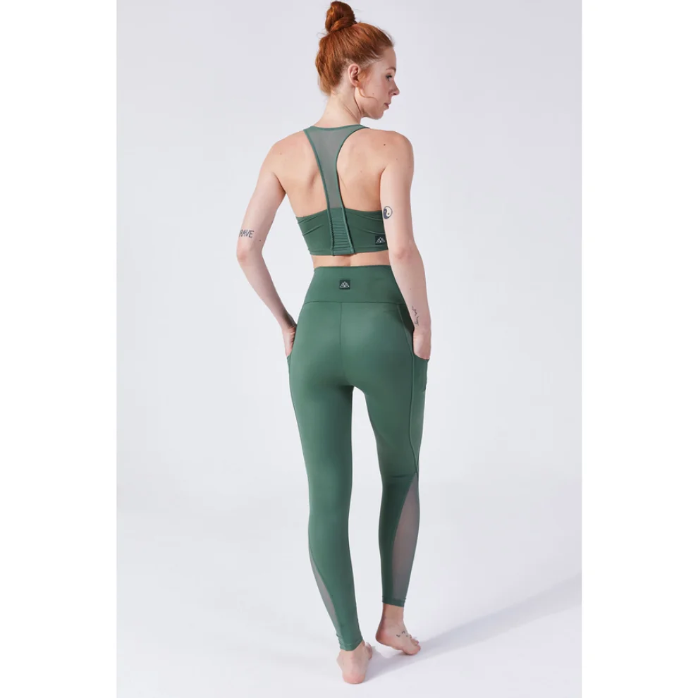 Vayu - Artemis High Waisted Leggings Khaki XS-S