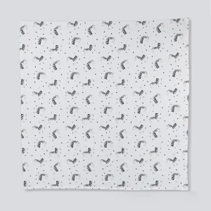 Muslin Swaddle Blanket - White Zebra