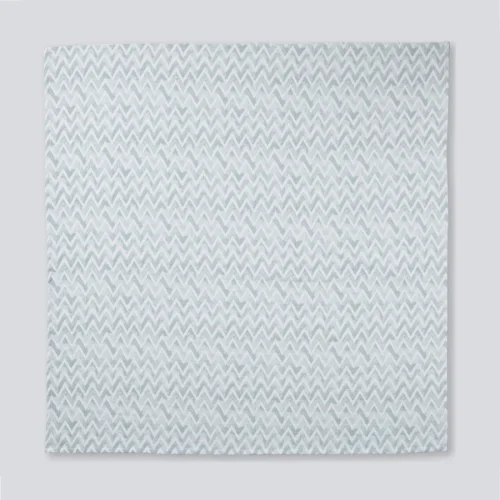 Deeperlove - Muslin Swaddle Blanket - Blue Zigzag