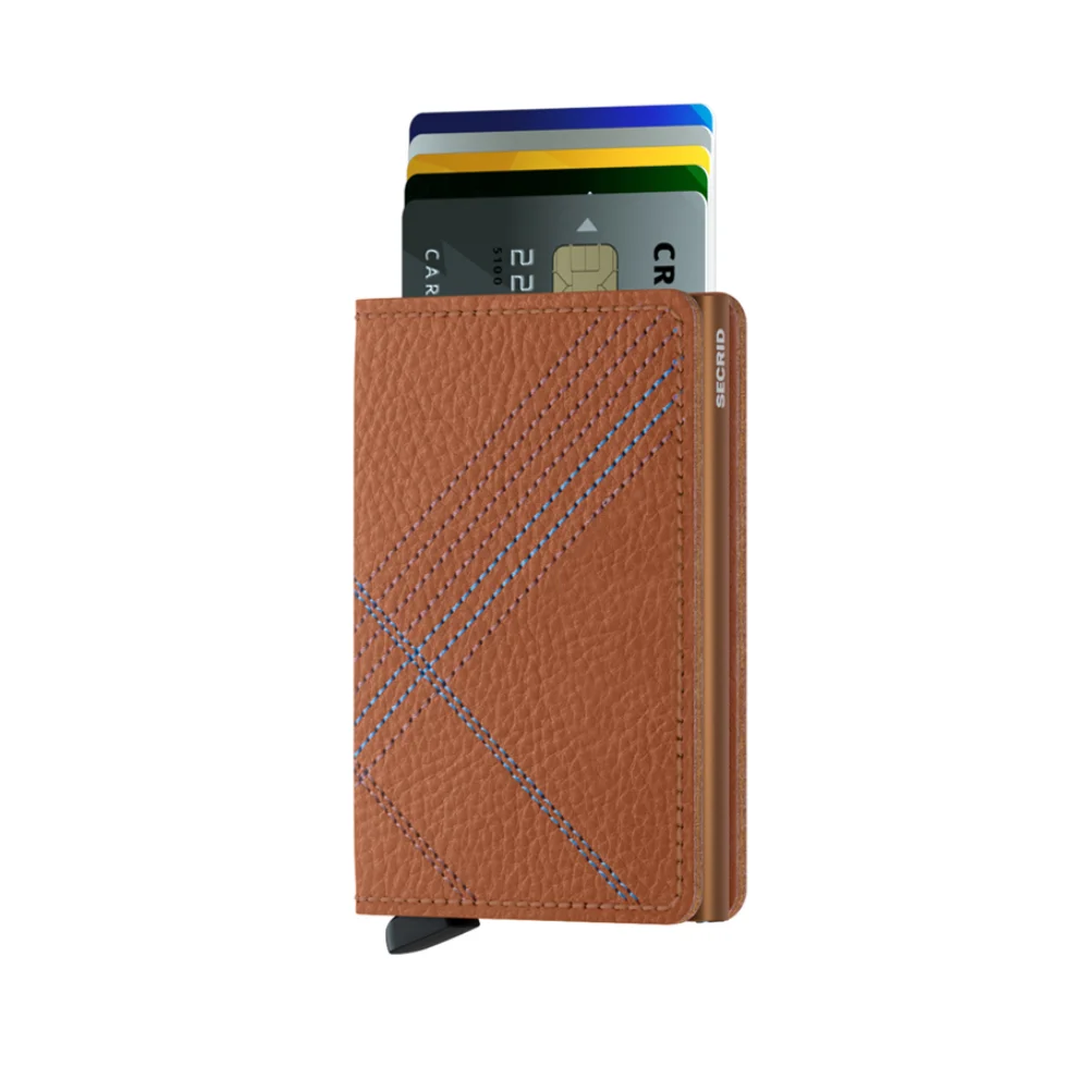 Secrid - Slimwallet Stitch Linea Caramello Wallet