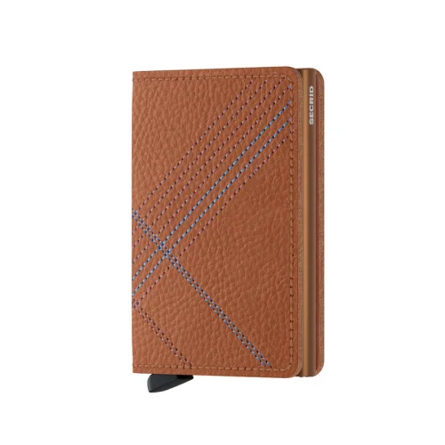 Secrid - Slimwallet Stitch Linea Caramello Cüzdan